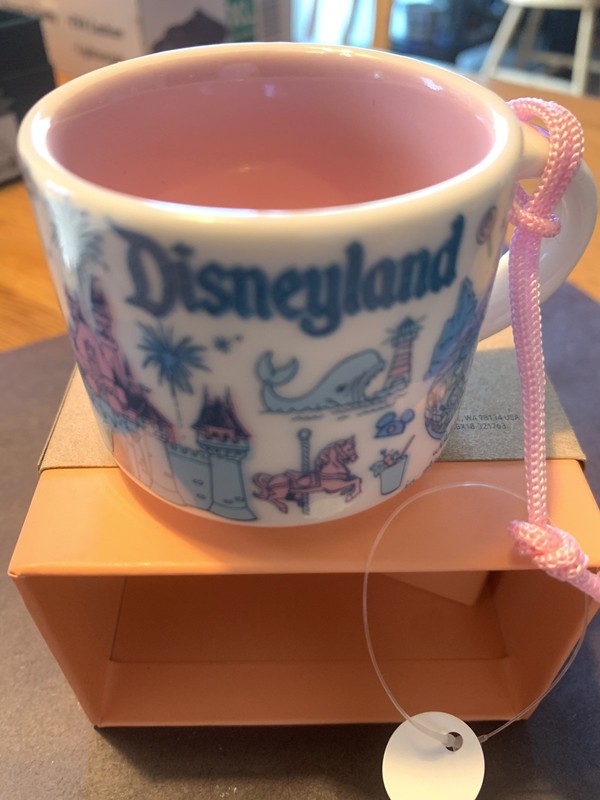New Disneyland parks Starbucks mini Mug Cup DEMI 2oz ORNAMENT Been There Series