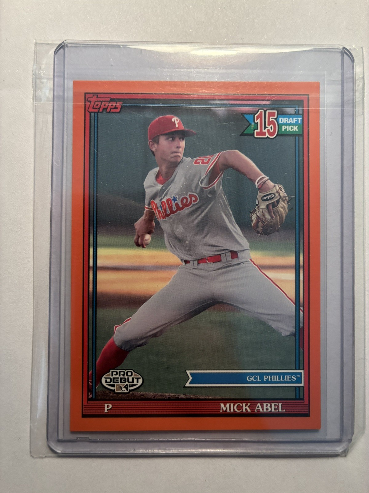 2021 Topps Pro Debut Mick Abel Orange #’d /25 Orange Phillies 