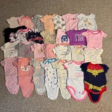 28-Piece Baby Girl Clothing Bundle 0-3 and 3 Months   Starter Wardrobe