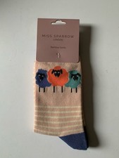 Miss Sparrow - Womens Sheep Novelty Socks  Breathable Soft Bamboo Socks