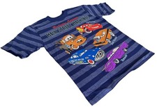 Disney Boy's Cars Lightning McQueen Friends Blue Short Sleeve Shirt Size Small