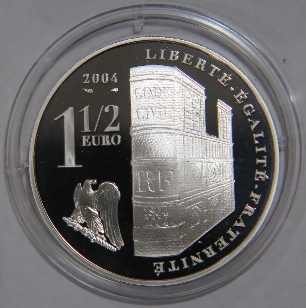 法国2004 年1.5 欧元拿破仑一世加冕纪念银币证明世界硬币| eBay