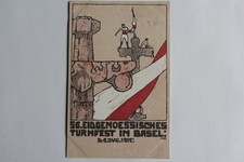 Old postcard Suisse Basel Swiss Gymnastics Festival 1912 (69124)