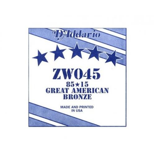 D'ADDARIO ZW045 CORDA SINGOLA 85/15 PER CHITARRA ACUSTICA