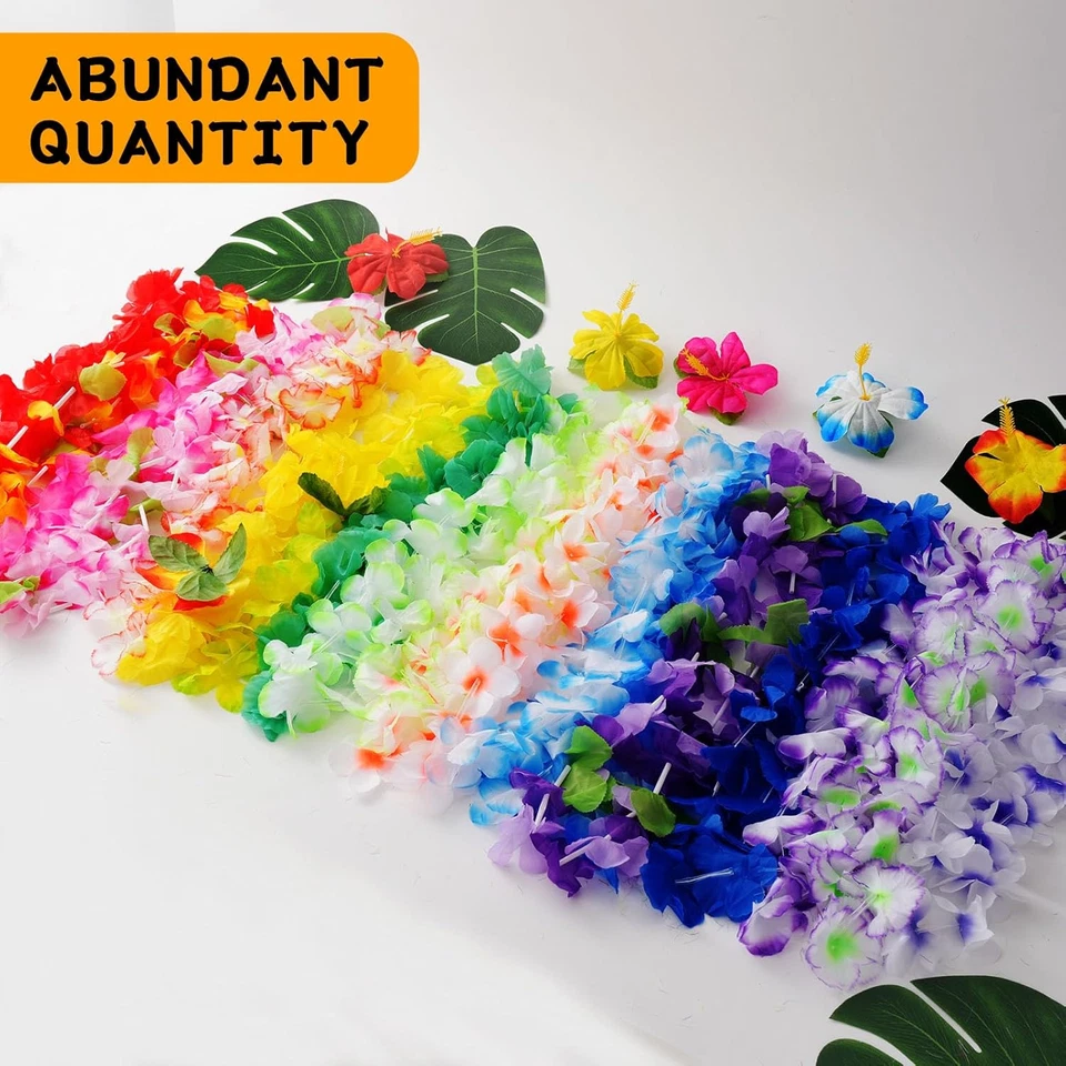 36 piezas Leis para decoraciones de fiesta Luau, favores de fiesta Leis hawaianos, parte hawaiana Foto 4 de 4