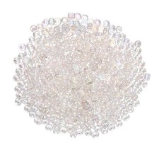 2000 Pcs Glass Seed Beads, 4mm Mini Glass Seed Spacer Bead, Light Gray