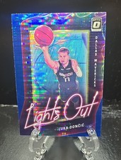 2020-21 Panini Donruss Optic - Lights Out Luka Dončić #10 Blue Pulsar Prizm