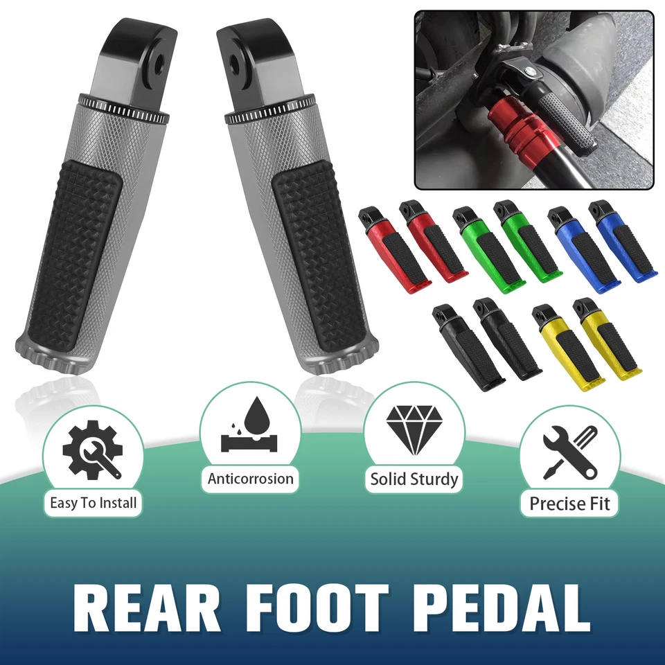 Rear Passenger Foot Pegs Footrests For Yamaha YZF-R1 02-20 YZF-R6 03-20 YZF-R1M Foto 2 de 4