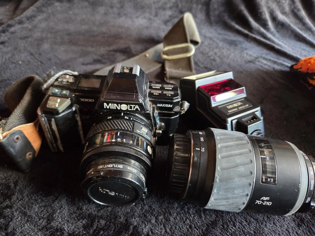 ミノルタα-7000 AF 100-200mm 35−70mm フラッシュセット Minolta Maxxum 7000 35 mm Film Cameras for sale | eBay