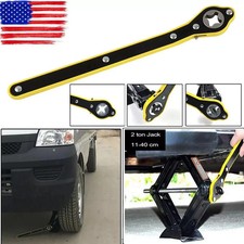 Labor-Saving Car Scissor Jack Ratchet Wrench Tire Wheel Lug Wrench Tool US*