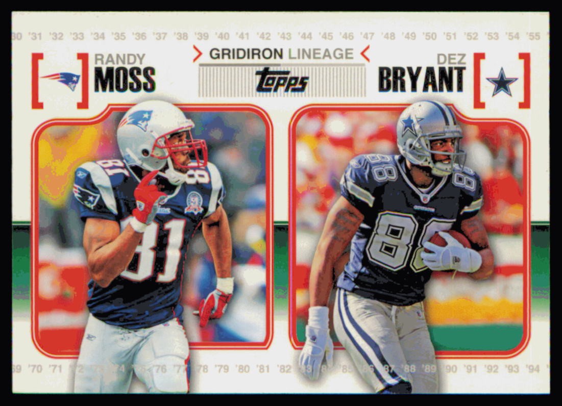 2010 Topps Gridiron Lineage #GL-MBR Randy Moss / Dez Bryant
