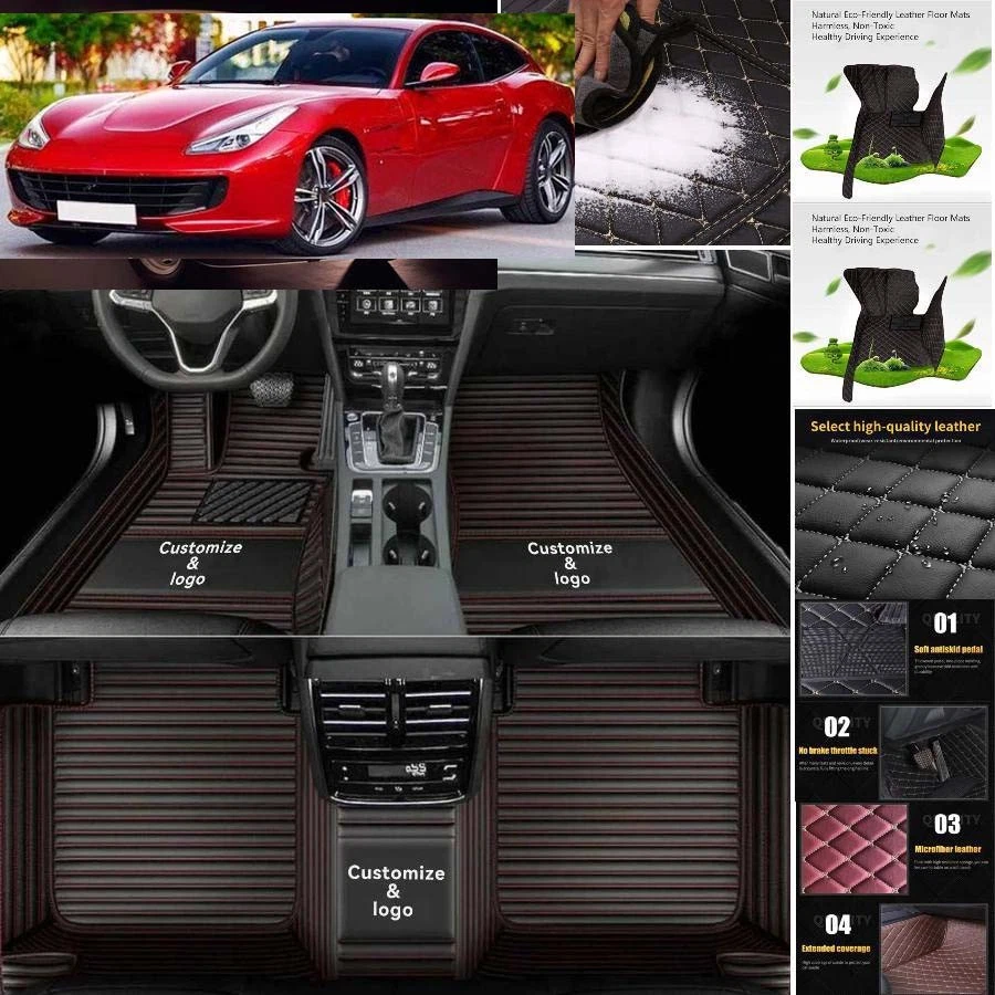 For Ferrari GTC4 Lusso Car Floor Mats Auto Carpets All Weather Waterproof - Imagem 2 de 4