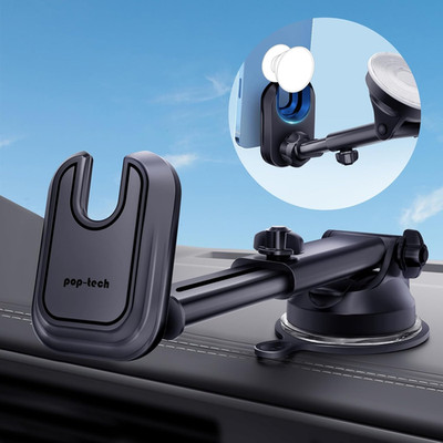 Car Phone Mount for Pop Socket: Suction Cup Cell Phone Holders for Automobile Da