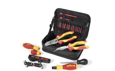 Wiha 45289 Screwdriver Wall Box Installation Tool Set 23 Piece Pliers Slimbits