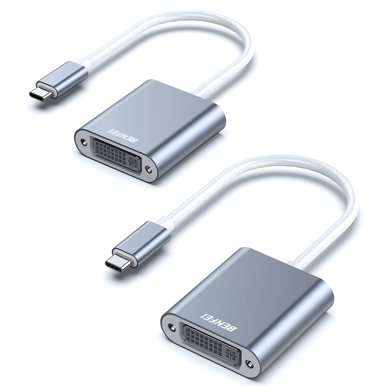 BENFEI adattatore da USB C a DVI, 2 Confezioni Adattatore USB Tipo C a (M1v)