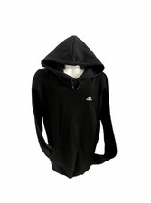 Adidas Fleece Vintage Black hoodie Sweatshirt 90s USA Made Sz XL New with Tags