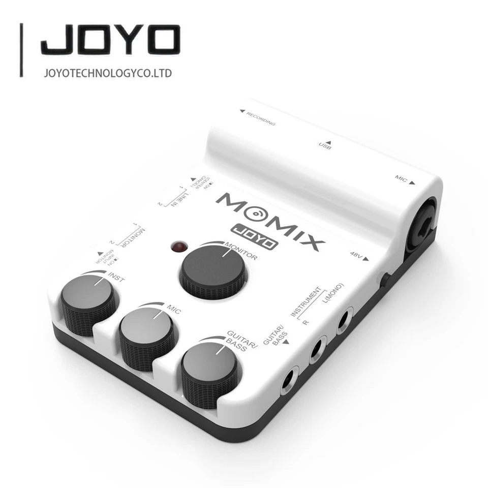 Joyo 48V Phantom Power Mixer Audio Mixer USB Audio Interface Stereo XLR (OP)
