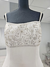 Style B164M Spaghetti Straps, adorn with beads,empire waist with solver and chry