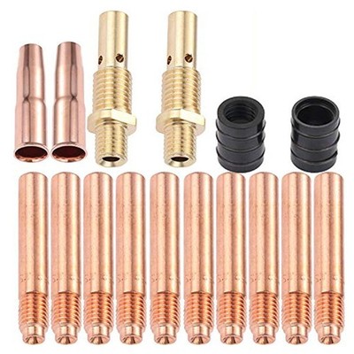 MIG Welding Gun Kit .035'' Tip-Nozzle-Diffuser-Adapter for 200/250 Tweco #2 In...