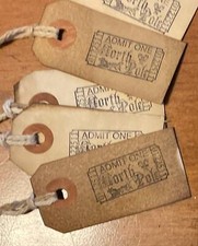SET of 3 Small Primitive Holiday Christmas Ha...