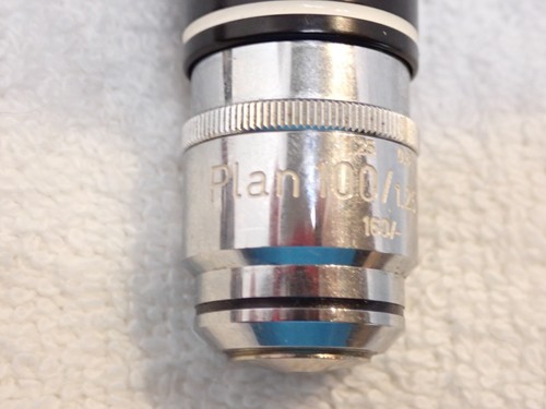 Carl Zeiss West Germany Plan 100/1.25 Oel m.l. 160/- Microscope Objective lens - Picture 3 of 5