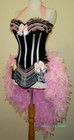 Pink Moulin/Showgirl/Mardi Gras/Carnival/Circus Burlesque Costume Feather