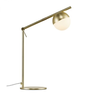 Nordlux Tischleuchte CONTINA, G9, IP20, Glas opal, Messing