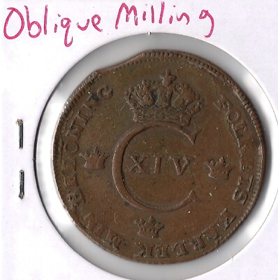 Coin Sweden 1 Skilling 1820 KM597, Oblique Milling | eBay