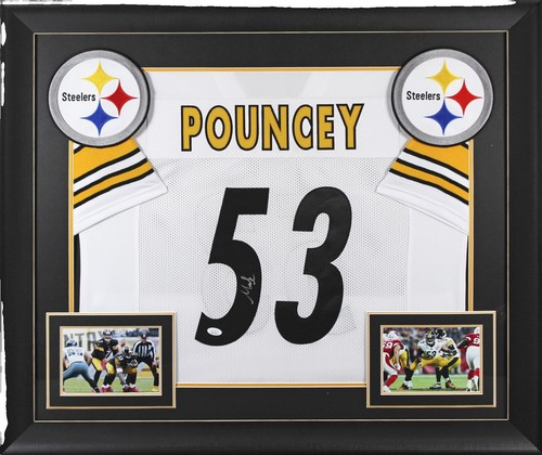 MAURKICE POUNCEY #53 PITTSBURGH STEELERS SIGNED 50 JERSEY STEEL