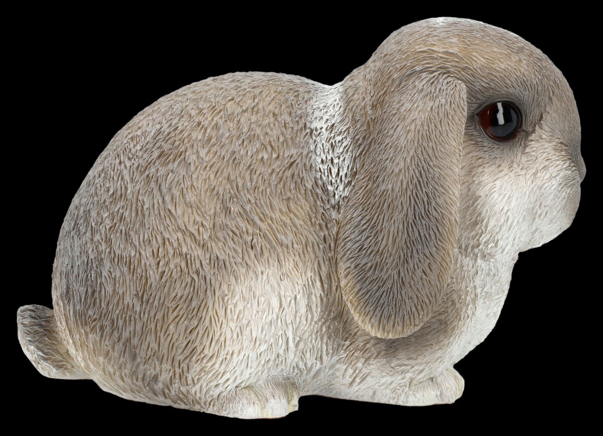 Garden Figure Rabbit - Baby Grey-White - Easter Bunny Decor HotAnt Animal 9,5 CM