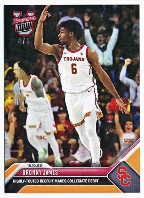 2023 Bowman U Now Bronny James Makes Collegiate Debut Orange Rc #16 (4/5)