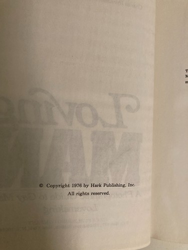 Liebender Mann: Ein fotografischer Führer von Mark Freedman & Harvey Mayes (1976, HC) selten - Bild 4 von 5