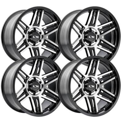 (Set-4) Ion 147 17x9 8x170 0mm Black Machined Wheels Rims 17 Inch | eBay