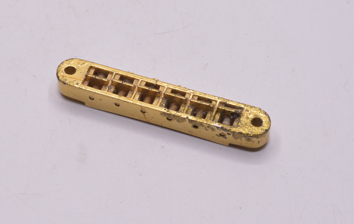 1979 Gibson Nashville Tune-o-matic Bridge GOLD for Les Paul Custom