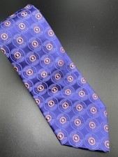 Ted Baker London Silk Tie Colorful Striped Flower Classic Made In USA