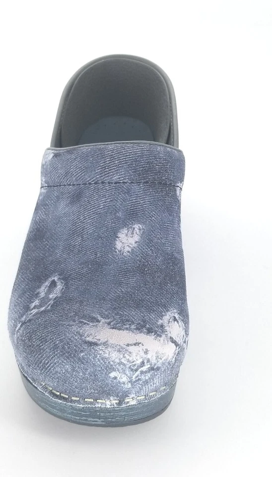 8068 Dansko Womens Professional Leather Denim Clog Size 40 EU 9.5-10 US - Image 3 of 4