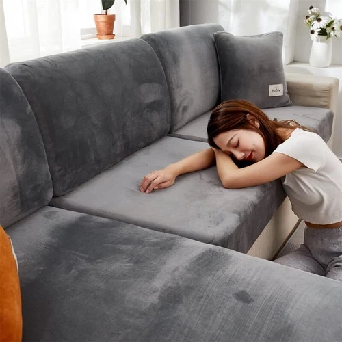 1/2/3 Seater Sofa Cushion Cover Stretch L Shape Slipcover Furniture Protector US - Bild 9 von 70