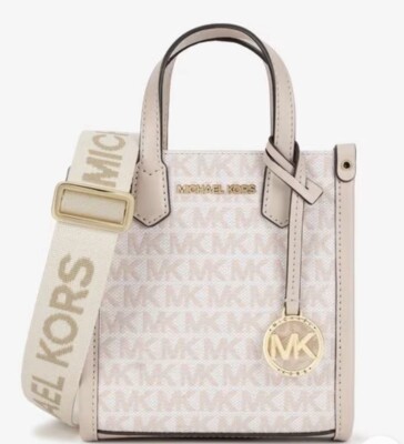 New Michael Kors Maple Extra Small NS Softpink Multi ~Shopper Crossbody Bag~NIB