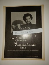 Bob Militello Maynard Ferguson Gemeinhardt flute 70s Vintage 8x11 Magazine Ad