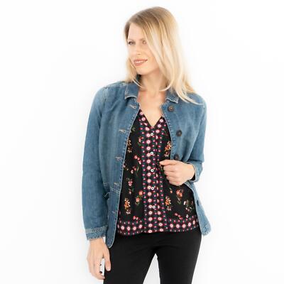 White Stuff Denim Jacket Womens Dena Blue Casual Classic