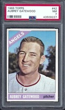 1966 Topps # 42 Aubrey Gatewood Angels NM PSA 7