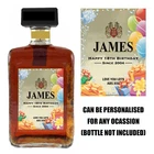 PERSONALISED DISARONNO BOTTLE LABEL BIRTHDAY BALLOONS GIFT PARTY DRINK  B10