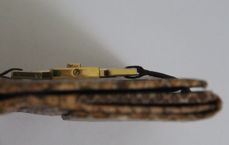 Gucci python Vintage Designer leather wallet gold… - image 3