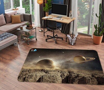 3D Planet Saturn M13531 Spiel Teppich Mat Elegant Foto Teppich Romy