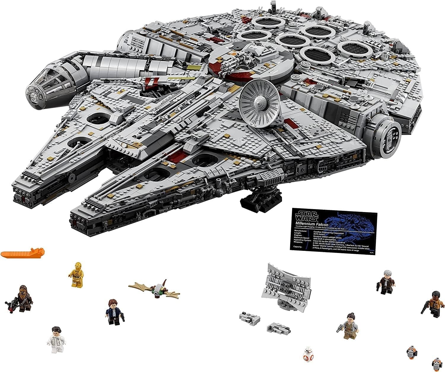 Star Wars: Millennium Falcon + Light kit + Stand (75192) Read Description