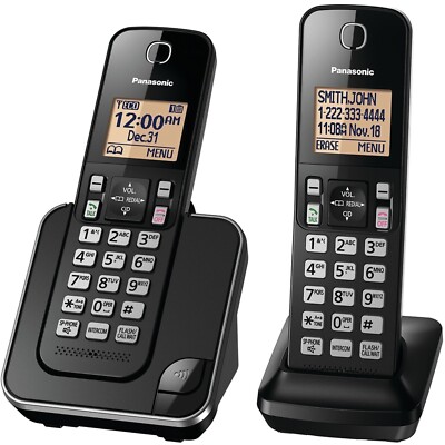 Panasonic KX-TGC362B 2-Handset Cordless Phone | eBay
