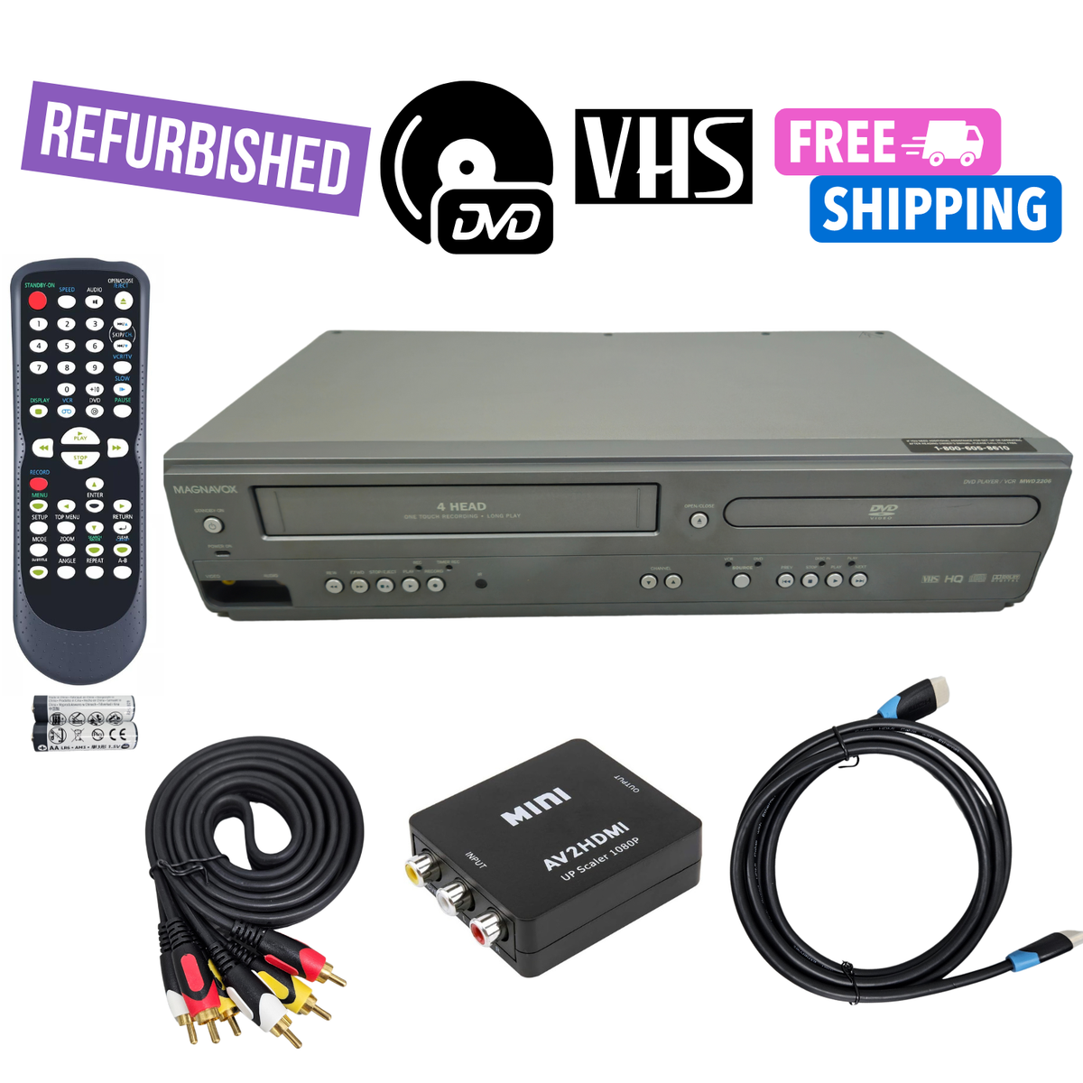 Magnavox MWD2206 DVD VCR Combo Player VHS Hi-Fi Stereo Analog TV