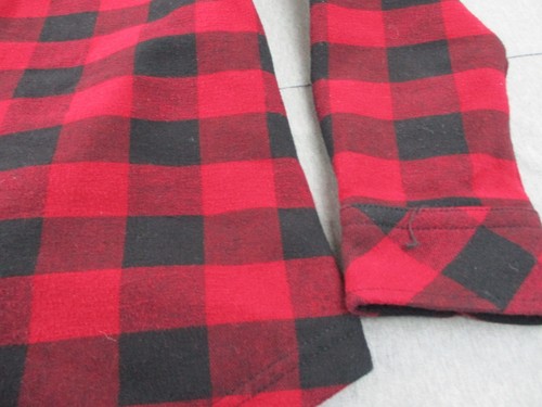 Camicia Orvis uomo media rossa nera bufalo check shaket flanella pesante foderata in pile - Foto 10 di 16