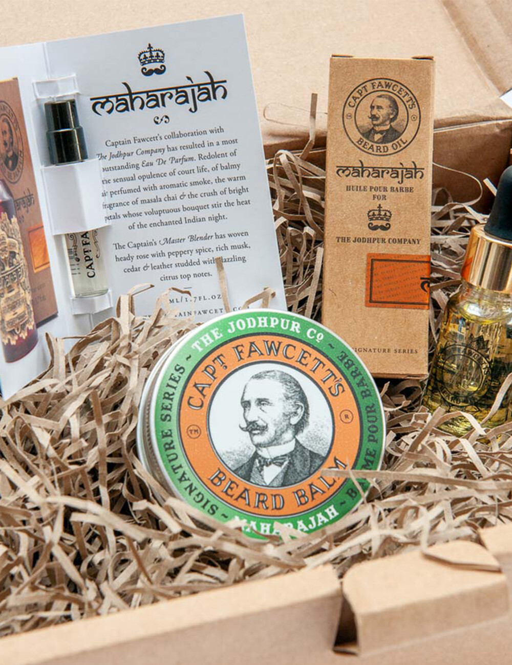 Captain Fawcett Maharajah Gift Set - Beard Oil, Beard Balm, Eau De Parfum