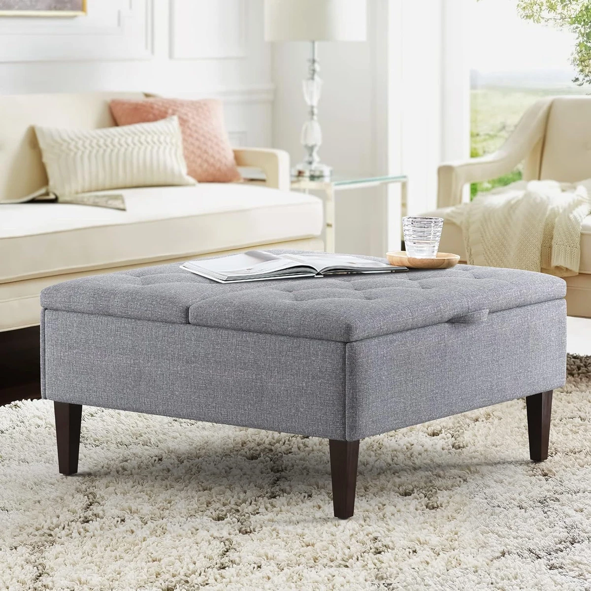 Cozyman Large Storage Ottoman Lift Top Coffee Table 36